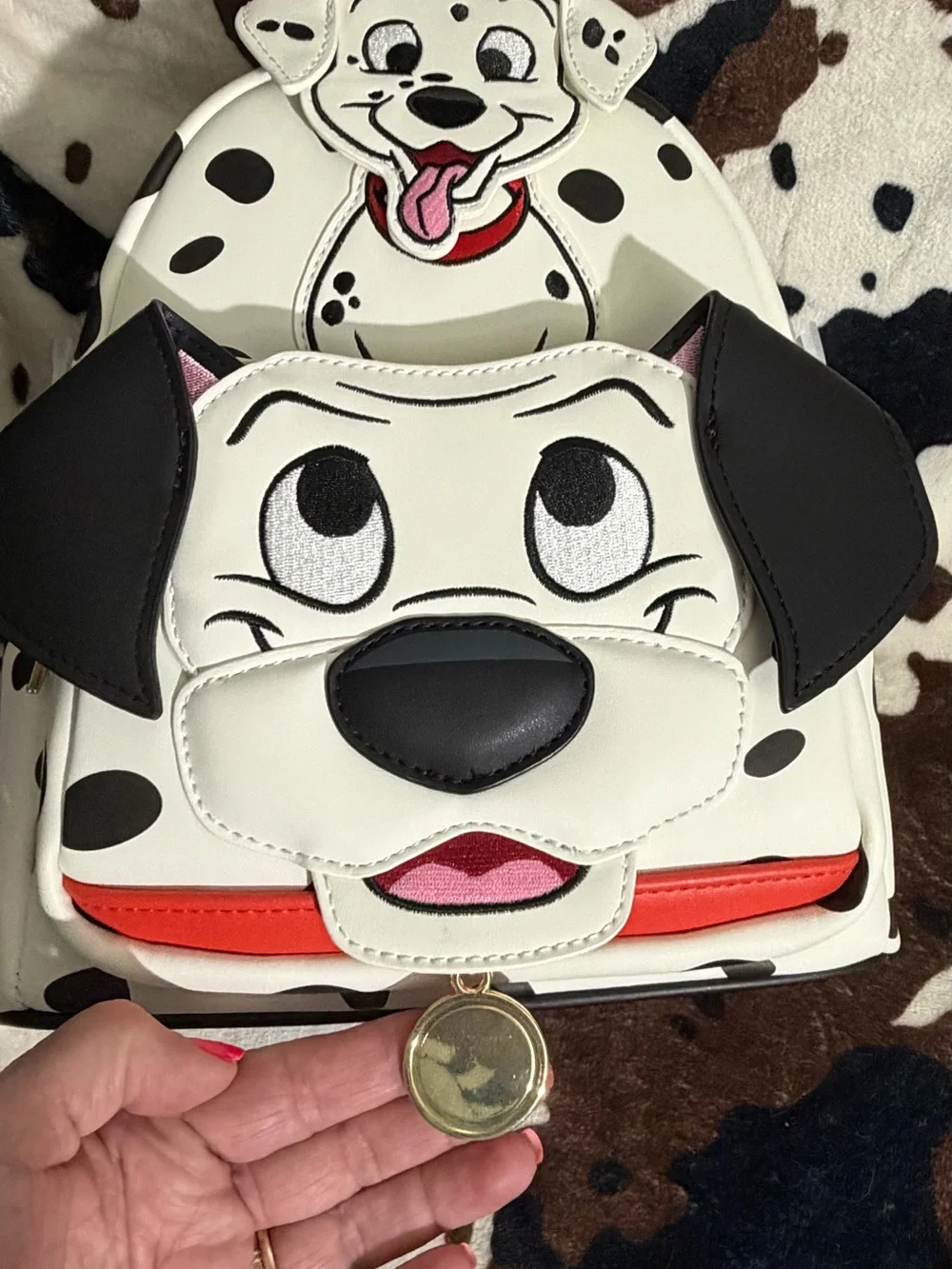 Loungefly White, Black & Red Dalmatian Puppy Backpack